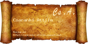 Csarankó Attila névjegykártya