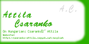 attila csaranko business card